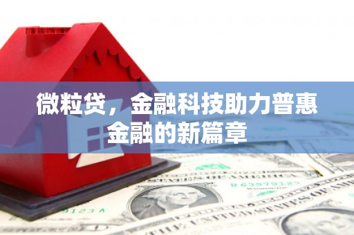 上甘岭微粒贷，金融科技助力普惠金融的新篇章