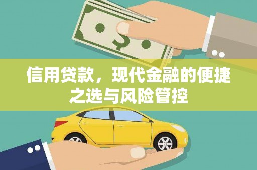 上甘岭信用贷款，现代金融的便捷之选与风险管控