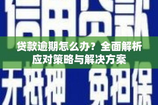 上甘岭贷款逾期怎么办？全面解析应对策略与解决方案