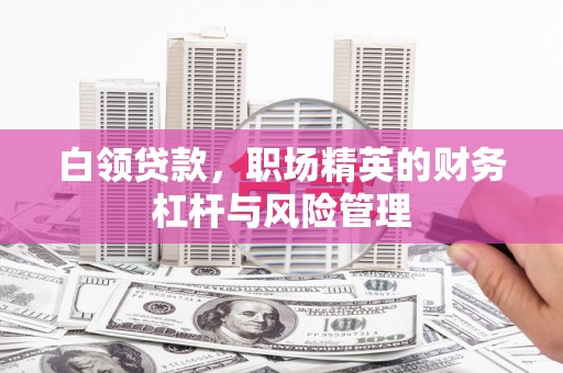 上甘岭白领贷款，职场精英的财务杠杆与风险管理