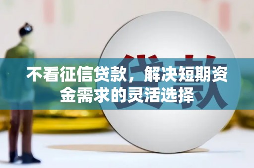 上甘岭不看征信贷款，解决短期资金需求的灵活选择