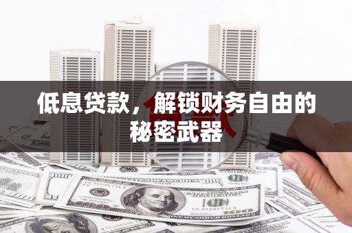 上甘岭低息贷款，解锁财务自由的秘密武器