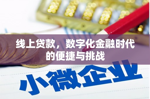上甘岭线上贷款，数字化金融时代的便捷与挑战