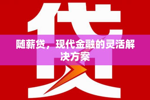 上甘岭随薪贷，现代金融的灵活解决方案