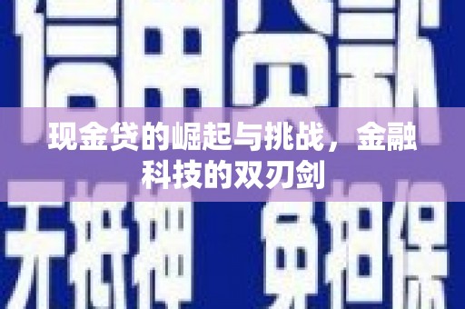 上甘岭现金贷的崛起与挑战，金融科技的双刃剑