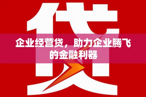 上甘岭企业经营贷，助力企业腾飞的金融利器