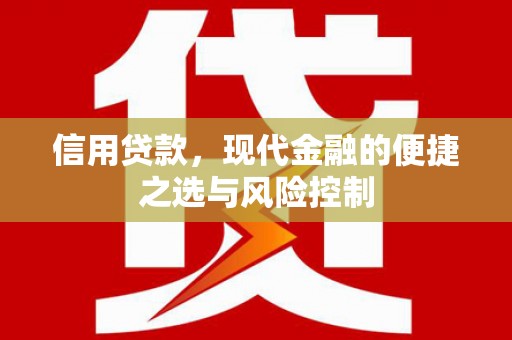 上甘岭信用贷款，现代金融的便捷之选与风险控制