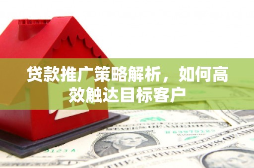 上甘岭贷款推广策略解析，如何高效触达目标客户