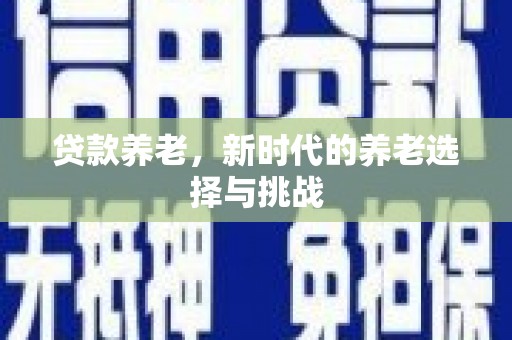 上甘岭贷款养老，新时代的养老选择与挑战