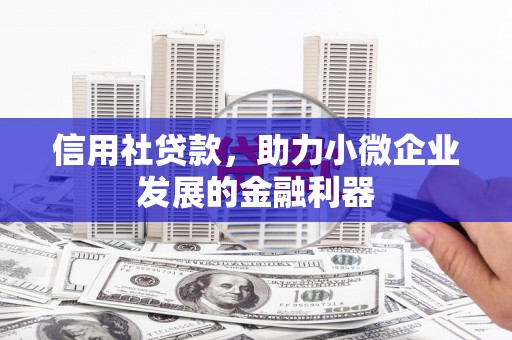 上甘岭信用社贷款，助力小微企业发展的金融利器