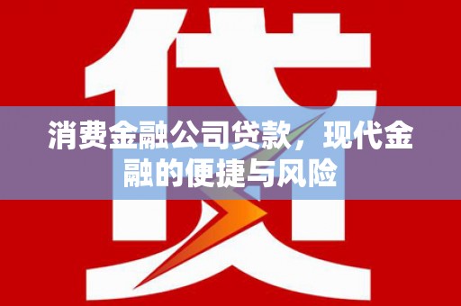 上甘岭消费金融公司贷款，现代金融的便捷与风险